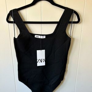 Zara square-neck body suit